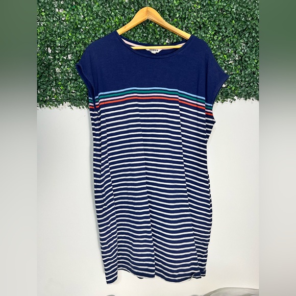Boden Dresses & Skirts - Boden Paulina Striped T-Shirt Dress, Navy, White, Multi Nautical Costal US 22-24